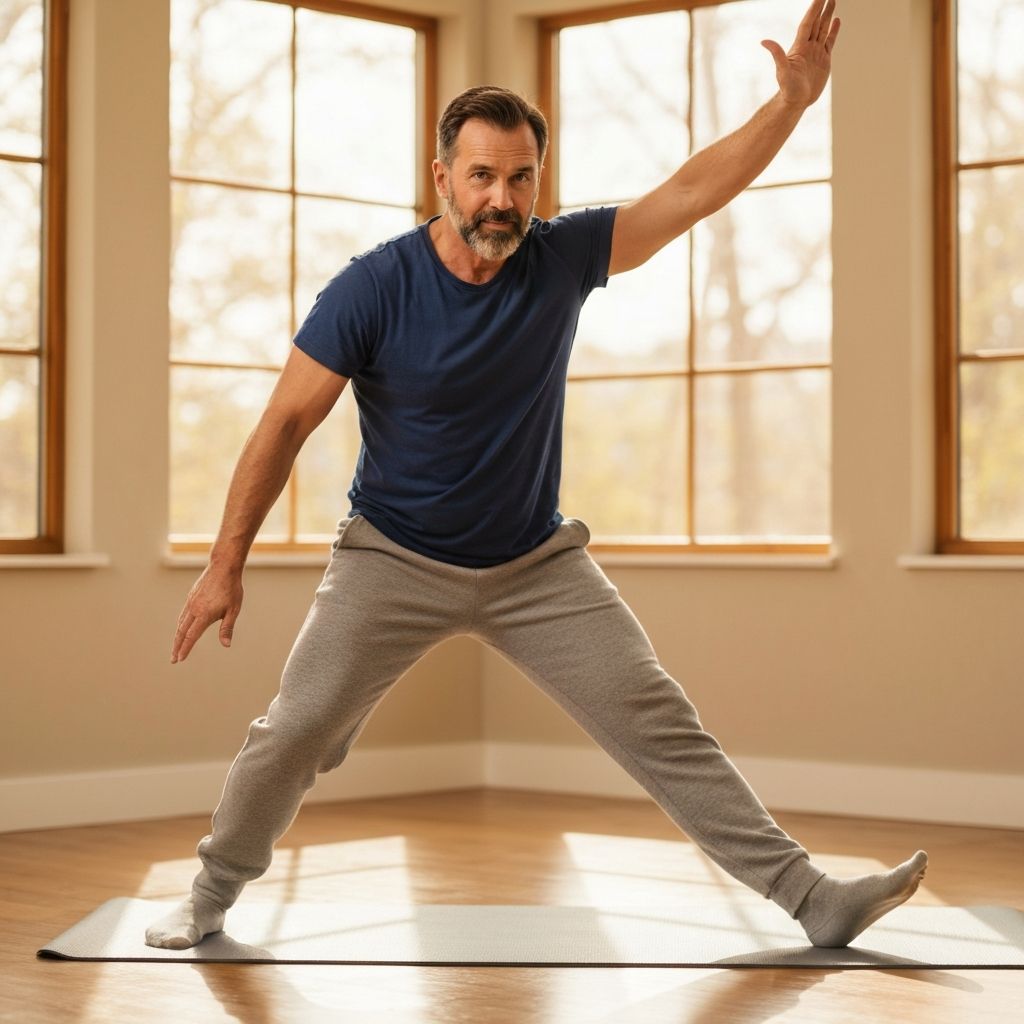 Gentle stretching exercise demonstration